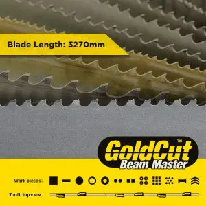 3270 x 27 x 0.9mm - GoldCut Beam Bandsaw Blade