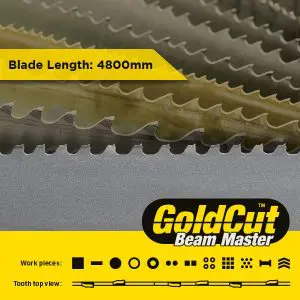 4800 x 34 x 1.1mm - GoldCut Beam Bandsaw Blade