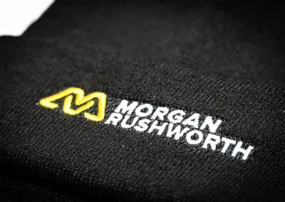 A close-up of a Morgan Rushworth Beanie Hat