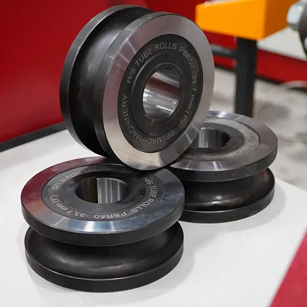 A set of PSR50 Section Roller Tooling, sat on top of a machine