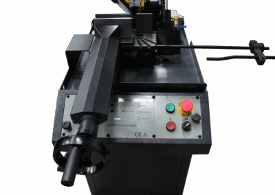 A close-up shot of the front of a Sterling Swift 210 Bandsaw